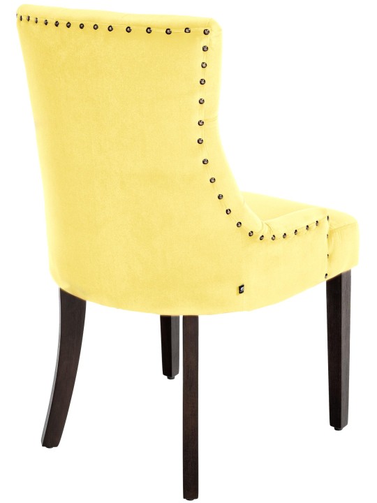 Chaise de salle à manger Aberdeen velours antique, jaune Chaise de salle à manger Aberdeen velours antique, jaune