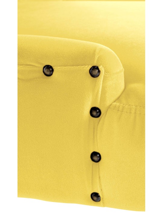 Chaise de salle à manger Aberdeen velours antique, jaune Chaise de salle à manger Aberdeen velours antique, jaune