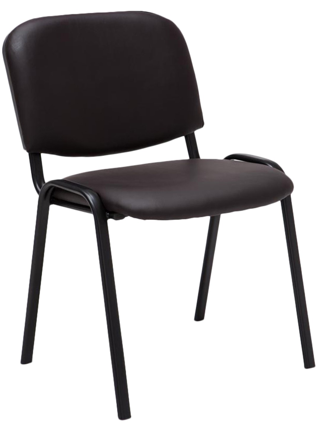 Chaise visiteur Ken simili cuir, brun