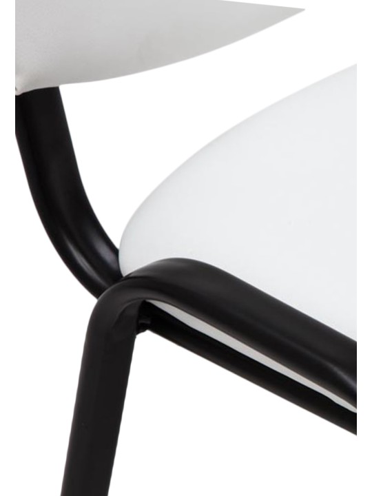 Chaise visiteur Ken simili cuir, blanc Chaise visiteur Ken simili cuir, blanc
