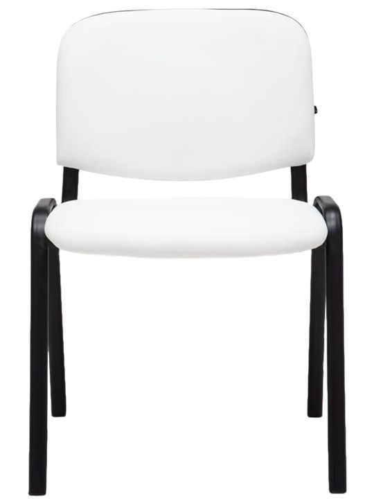 Chaise visiteur Ken simili cuir, blanc Chaise visiteur Ken simili cuir, blanc