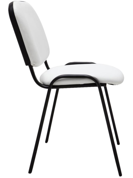 Chaise visiteur Ken simili cuir, blanc Chaise visiteur Ken simili cuir, blanc