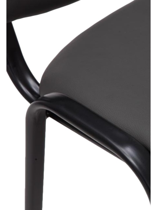 Chaise visiteur Ken simili cuir, gris Chaise visiteur Ken simili cuir, gris