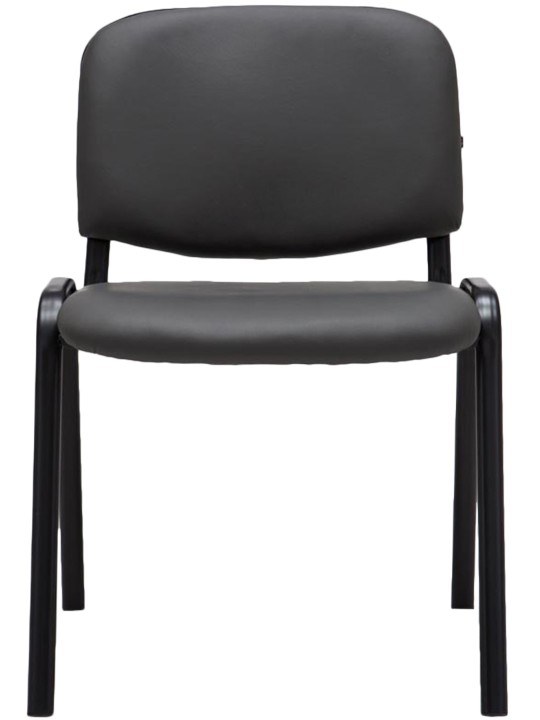 Chaise visiteur Ken simili cuir, gris Chaise visiteur Ken simili cuir, gris