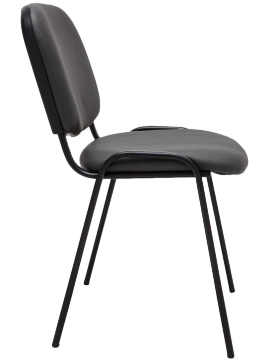 Chaise visiteur Ken simili cuir, gris Chaise visiteur Ken simili cuir, gris