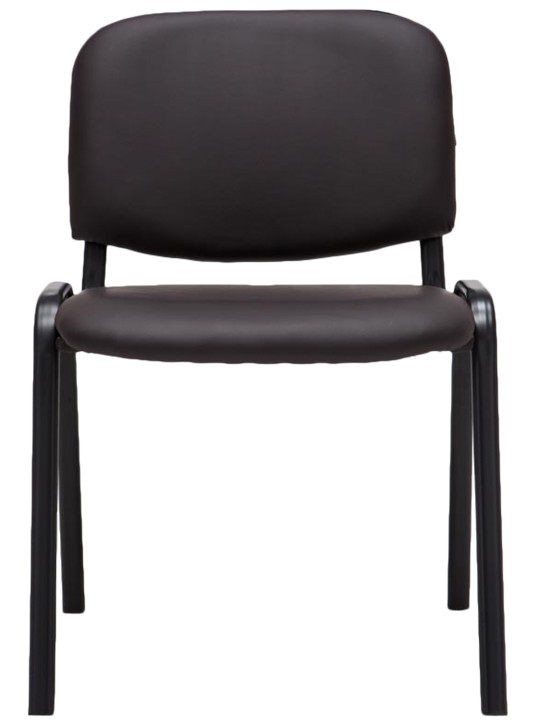 Chaise visiteur Ken simili cuir, brun