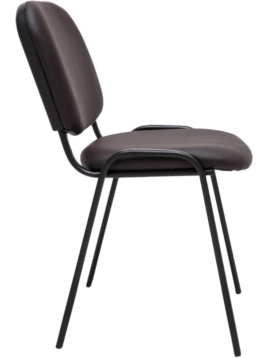 Chaise visiteur Ken simili cuir, brun