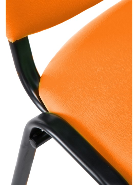 Chaise visiteur Ken simili cuir, orange Chaise visiteur Ken simili cuir, orange