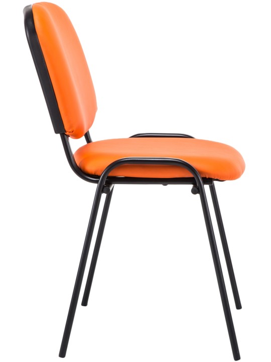 Chaise visiteur Ken simili cuir, orange Chaise visiteur Ken simili cuir, orange