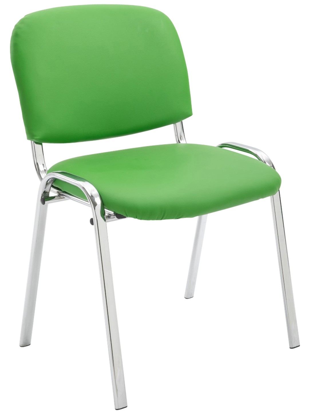 Chaise visiteur Ken C simili cuir, vert