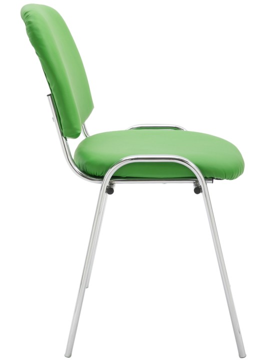 Chaise visiteur Ken C simili cuir, vert