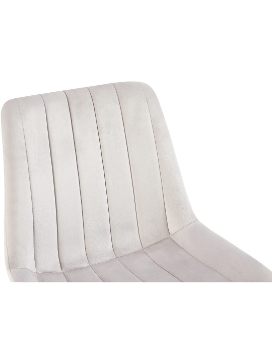 Chaise Rahden velours, gris clair