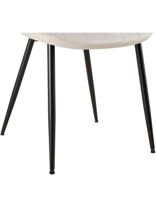 Chaise Rahden velours, gris clair