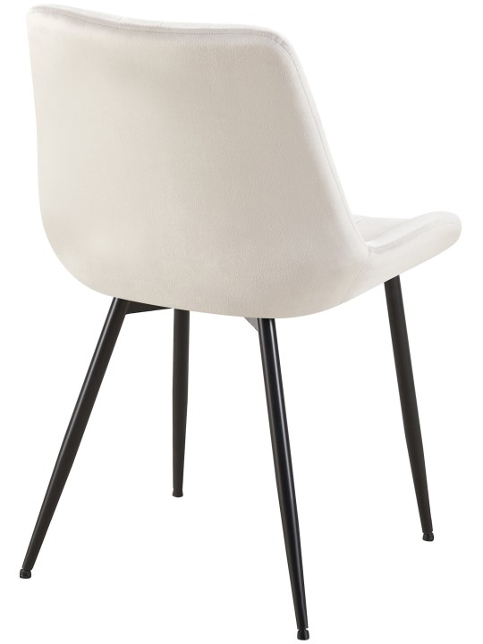 Chaise Rahden velours, gris clair