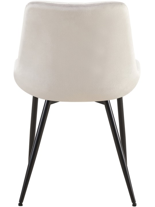 Chaise Rahden velours, gris clair