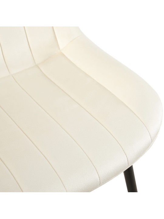 Chaise Rahden velours, crème