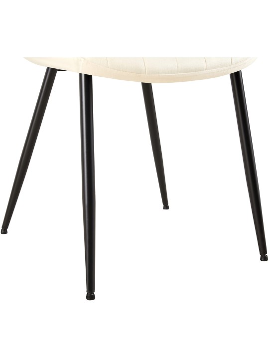 Chaise Rahden velours, crème