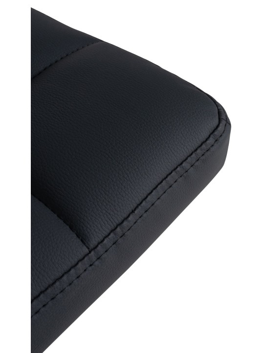 Lot de 4 tabourets de bar Feni simili cuir, noir