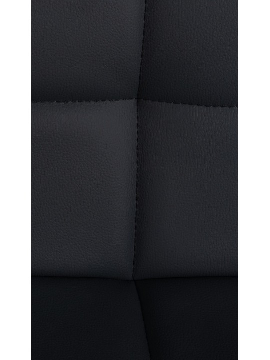 Lot de 4 tabourets de bar Feni simili cuir, noir