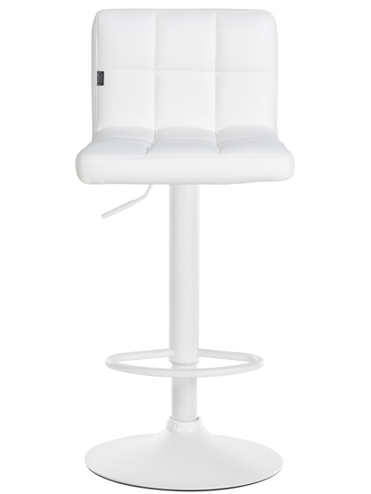 Lot de 4 tabourets de bar Feni simili cuir, blanc