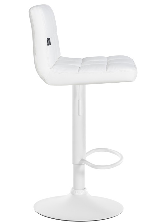 Lot de 4 tabourets de bar Feni simili cuir, blanc