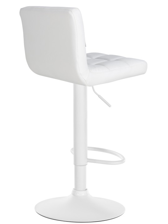 Lot de 4 tabourets de bar Feni simili cuir, blanc