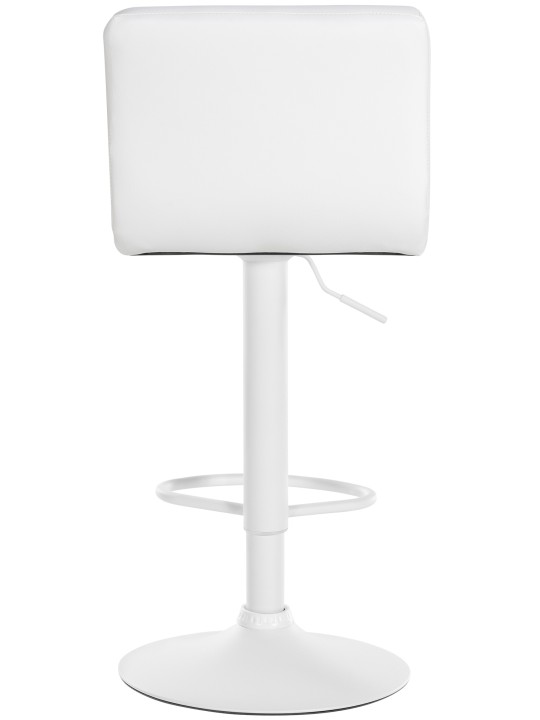 Lot de 4 tabourets de bar Feni simili cuir, blanc