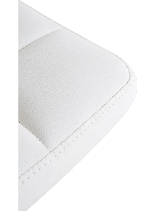 Lot de 4 tabourets de bar Feni simili cuir, blanc