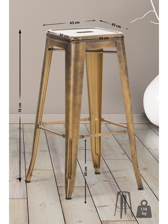 Tabouret de bar Joshua V2, or