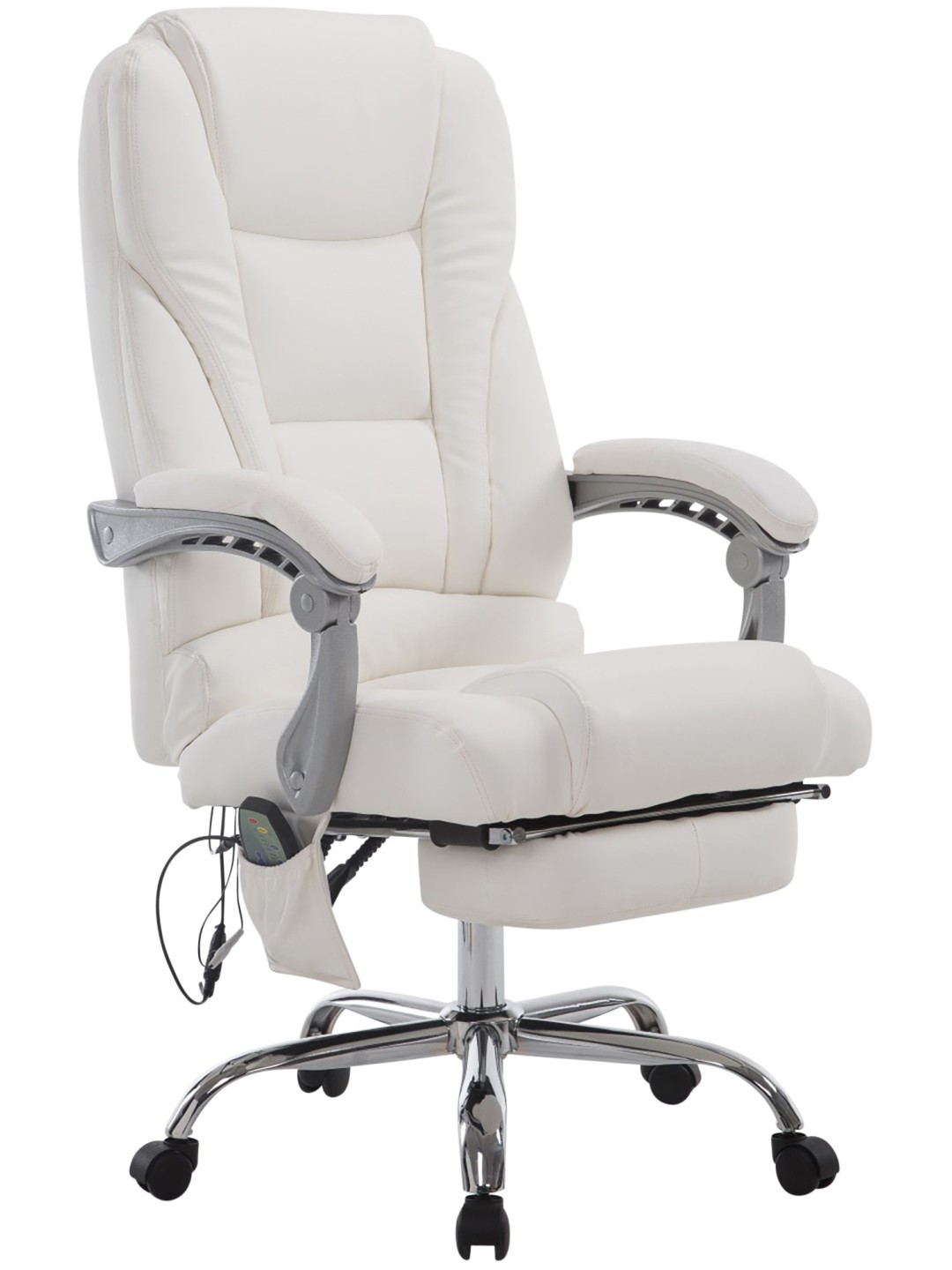 Chaise de bureau Pacific avec fonction massage V2, blanc