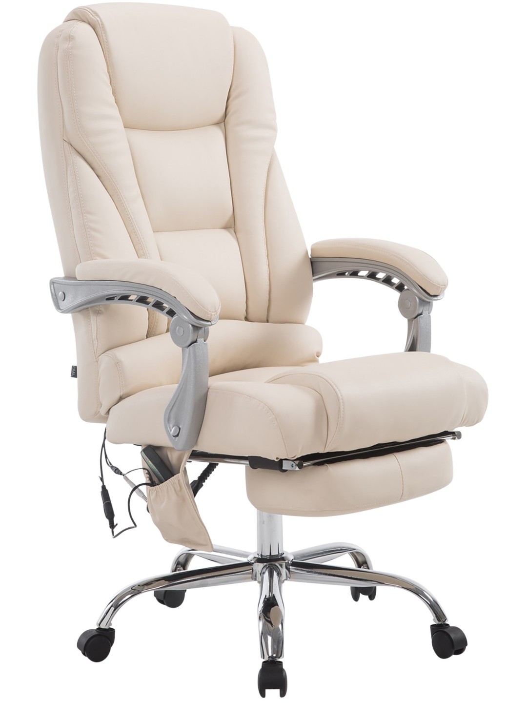 Chaise de bureau Pacific avec fonction massage V2, crème