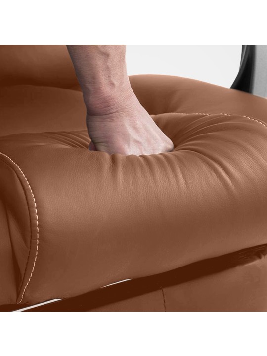 Chaise de bureau Pacific avec fonction massage V2 cuir artificiel, brun clair Chaise de bureau Pacific avec fonction massage V2 cuir artificiel, brun clair