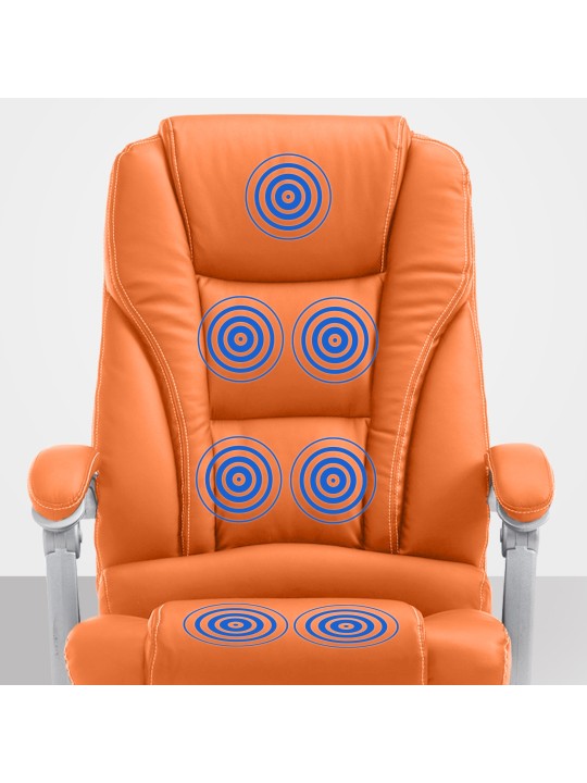 Fauteuil de bureau Pacific avec fonction massage V2, orange