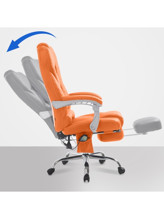 Fauteuil de bureau Pacific avec fonction massage V2, orange