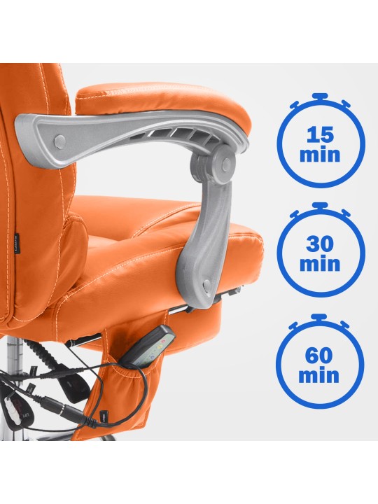 Fauteuil de bureau Pacific avec fonction massage V2, orange