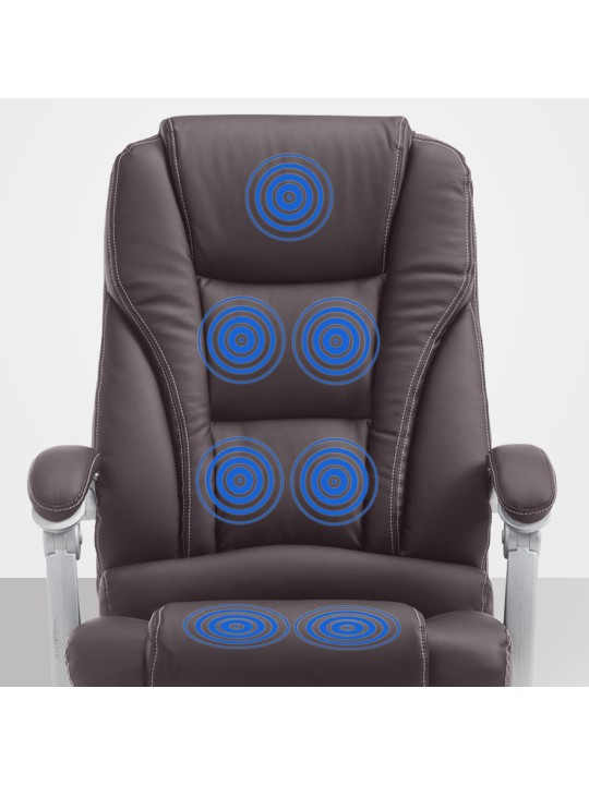 Chaise de bureau Pacific avec fonction massage V2, brun