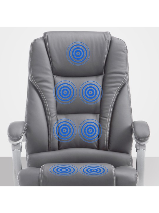 Chaise de bureau Pacific avec fonction massage V2, gris Chaise de bureau Pacific avec fonction massage V2, gris