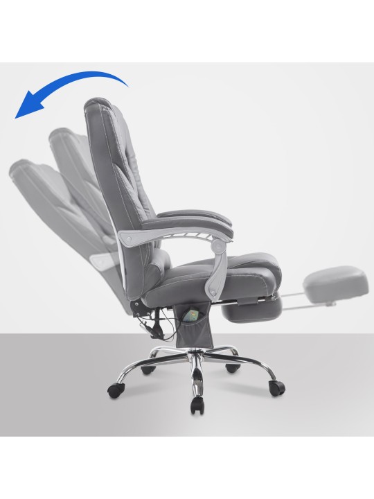 Chaise de bureau Pacific avec fonction massage V2, gris Chaise de bureau Pacific avec fonction massage V2, gris