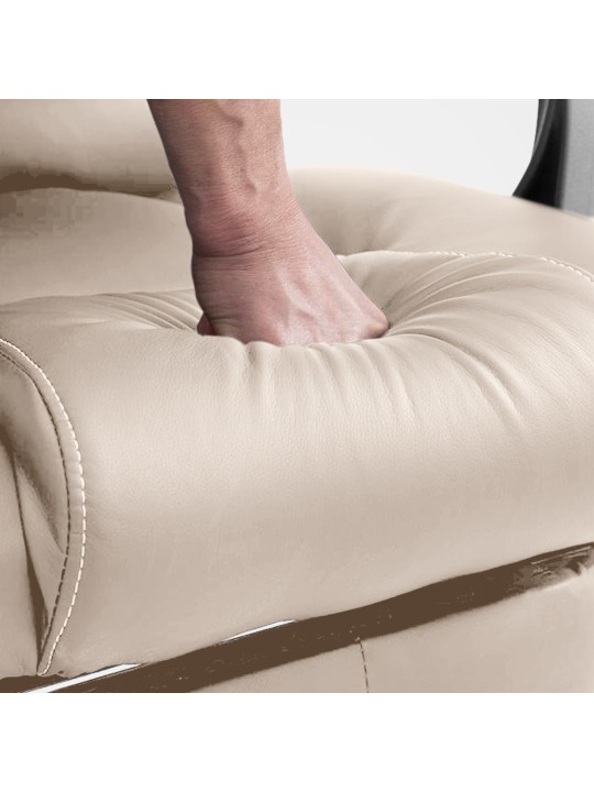 Chaise de bureau Pacific avec fonction massage V2, crème