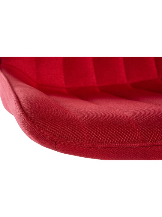 Lot de 2 tabourets de bar Toni tissu chrome, rouge