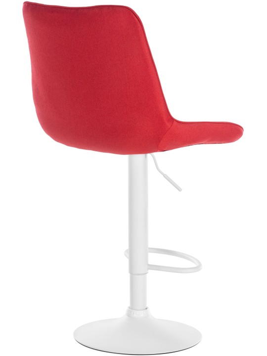 Lot de 2 tabourets de bar Toni tissu, rouge