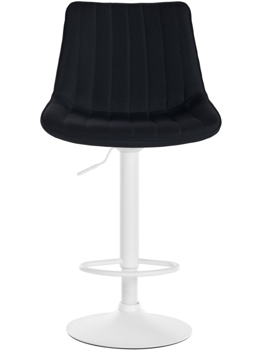 Lot de 2 tabourets de bar Toni tissu, noir