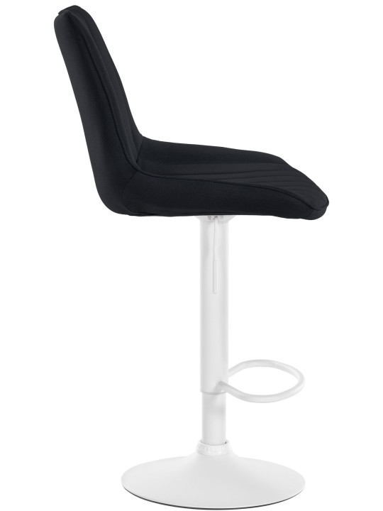 Lot de 2 tabourets de bar Toni tissu, noir