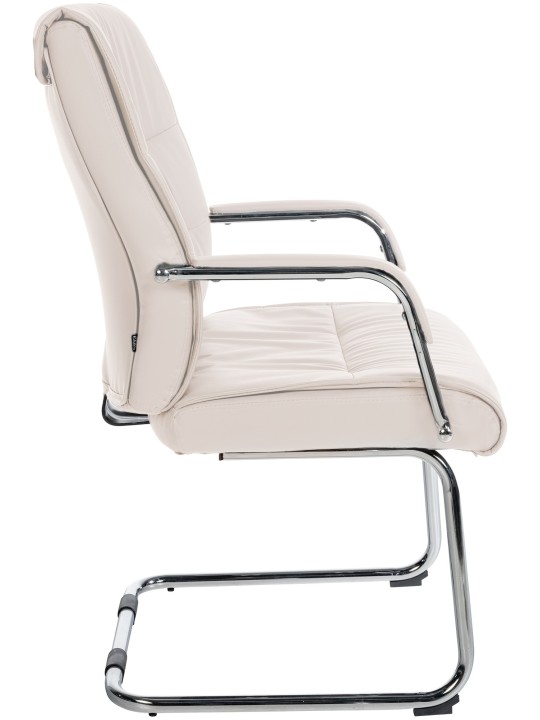 Lot de 2 chaises visiteurs Sievert, crème