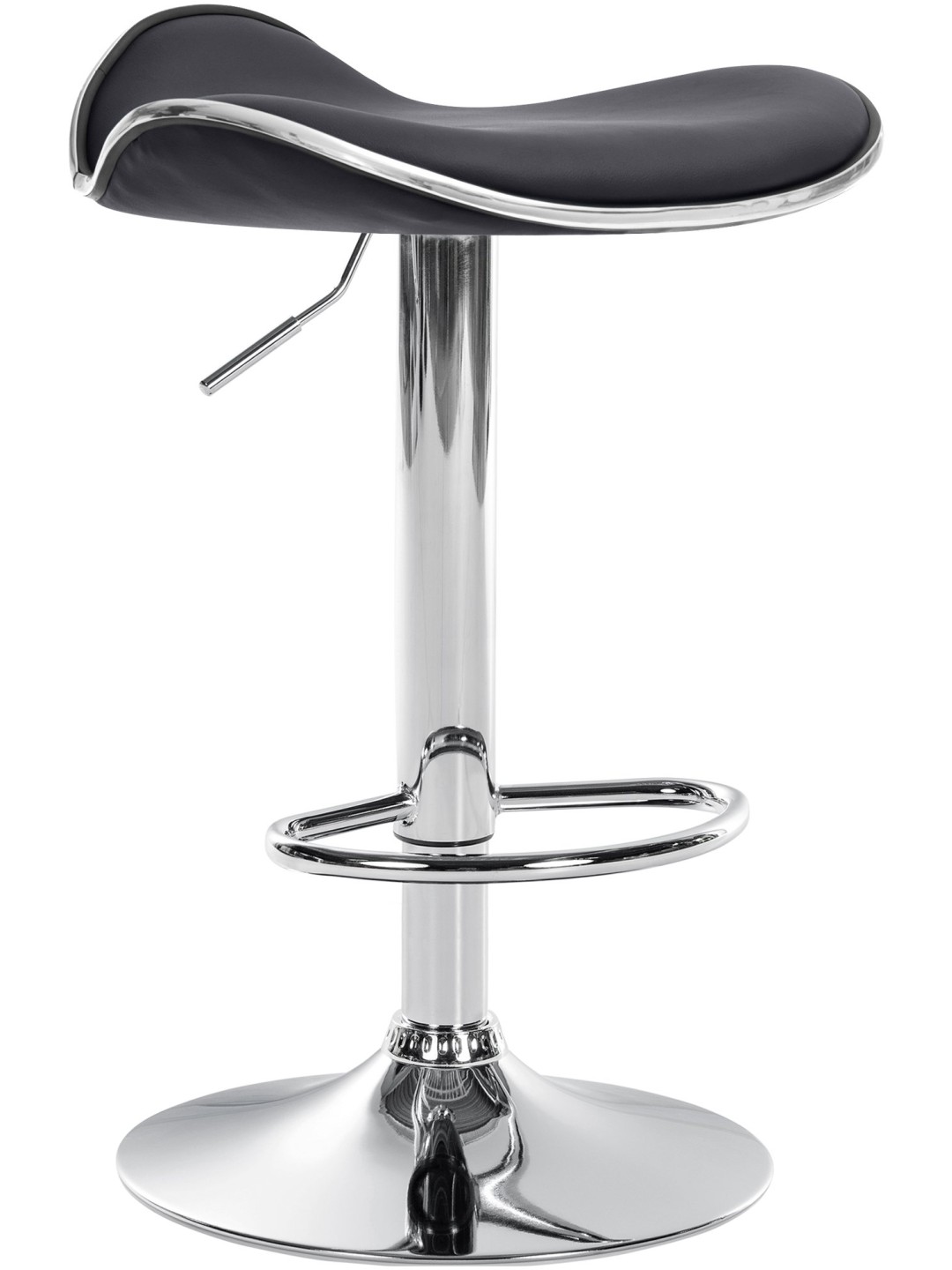 Tabouret de bar Shanghai simili cuir C, noir