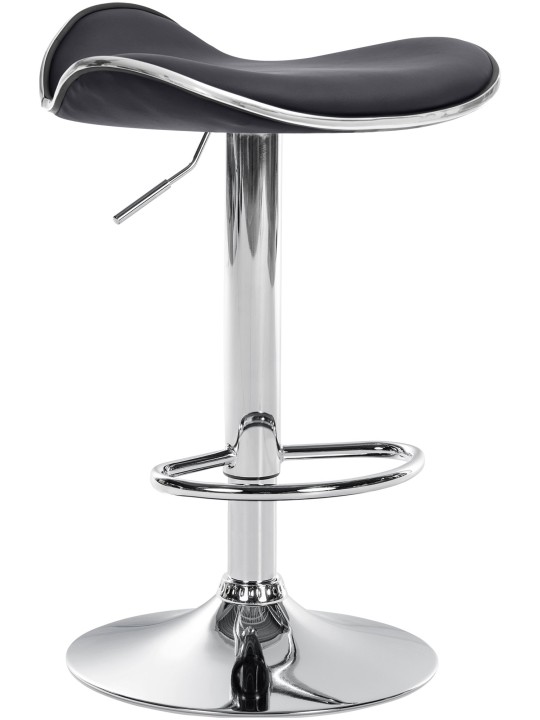 Tabouret de bar Shanghai simili cuir C, noir