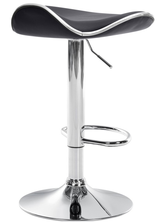 Tabouret de bar Shanghai simili cuir C, noir