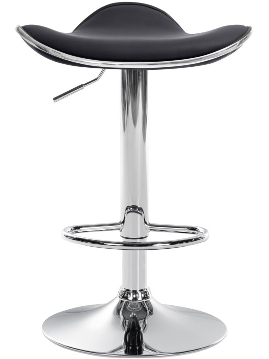 Tabouret de bar Shanghai simili cuir C, noir