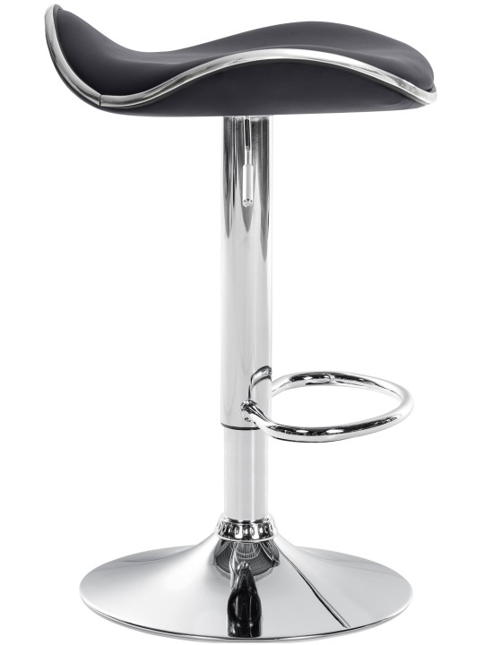 Tabouret de bar Shanghai simili cuir C, noir