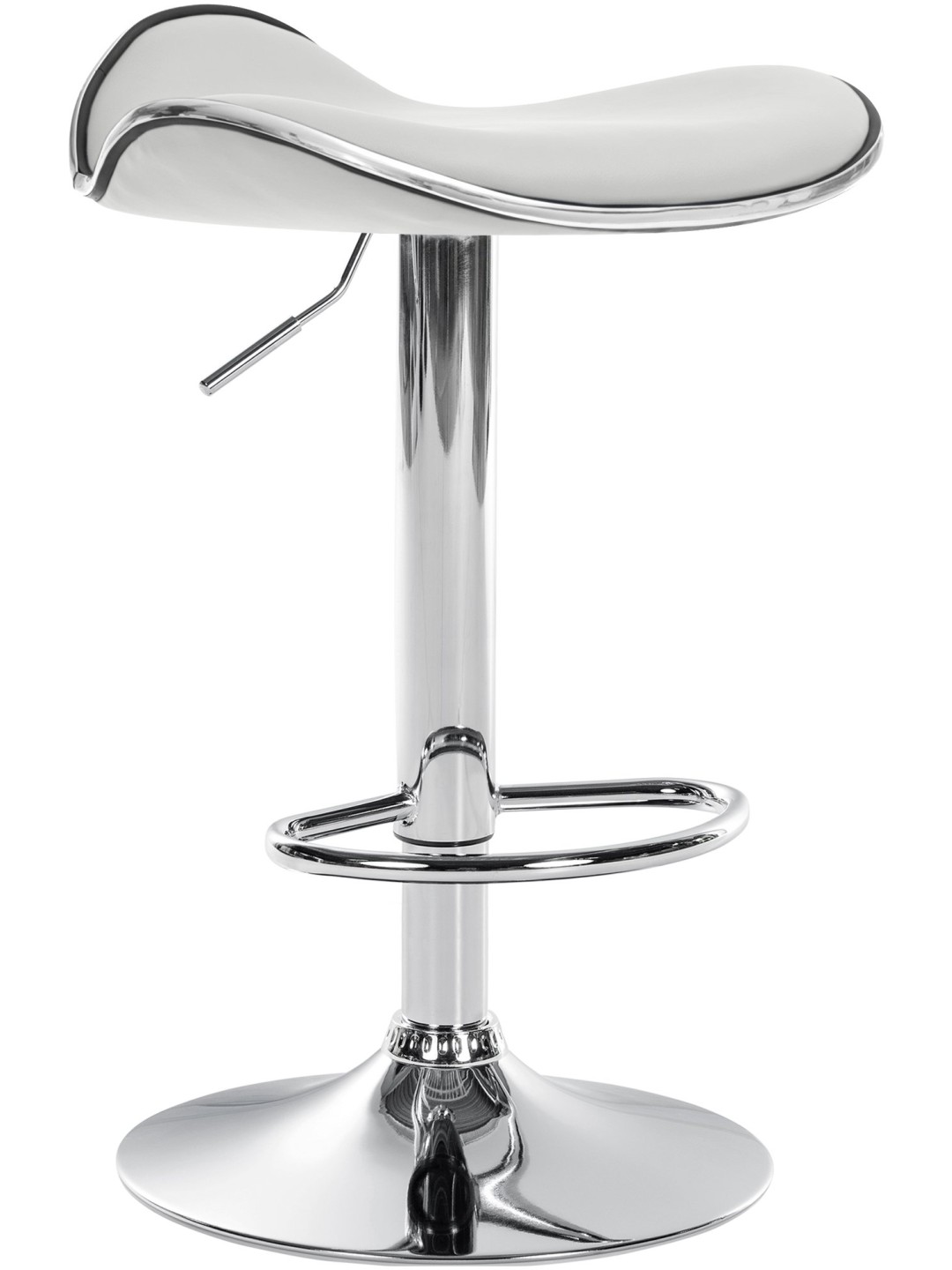 Tabouret de bar Shanghai simili cuir C, blanc
